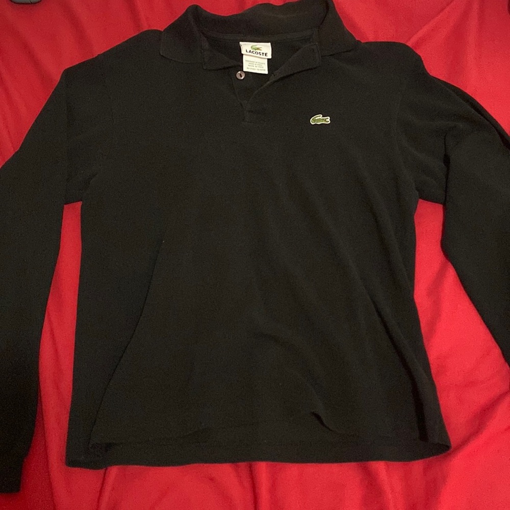 Lacoste black collar shirt